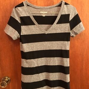 Striped v neck